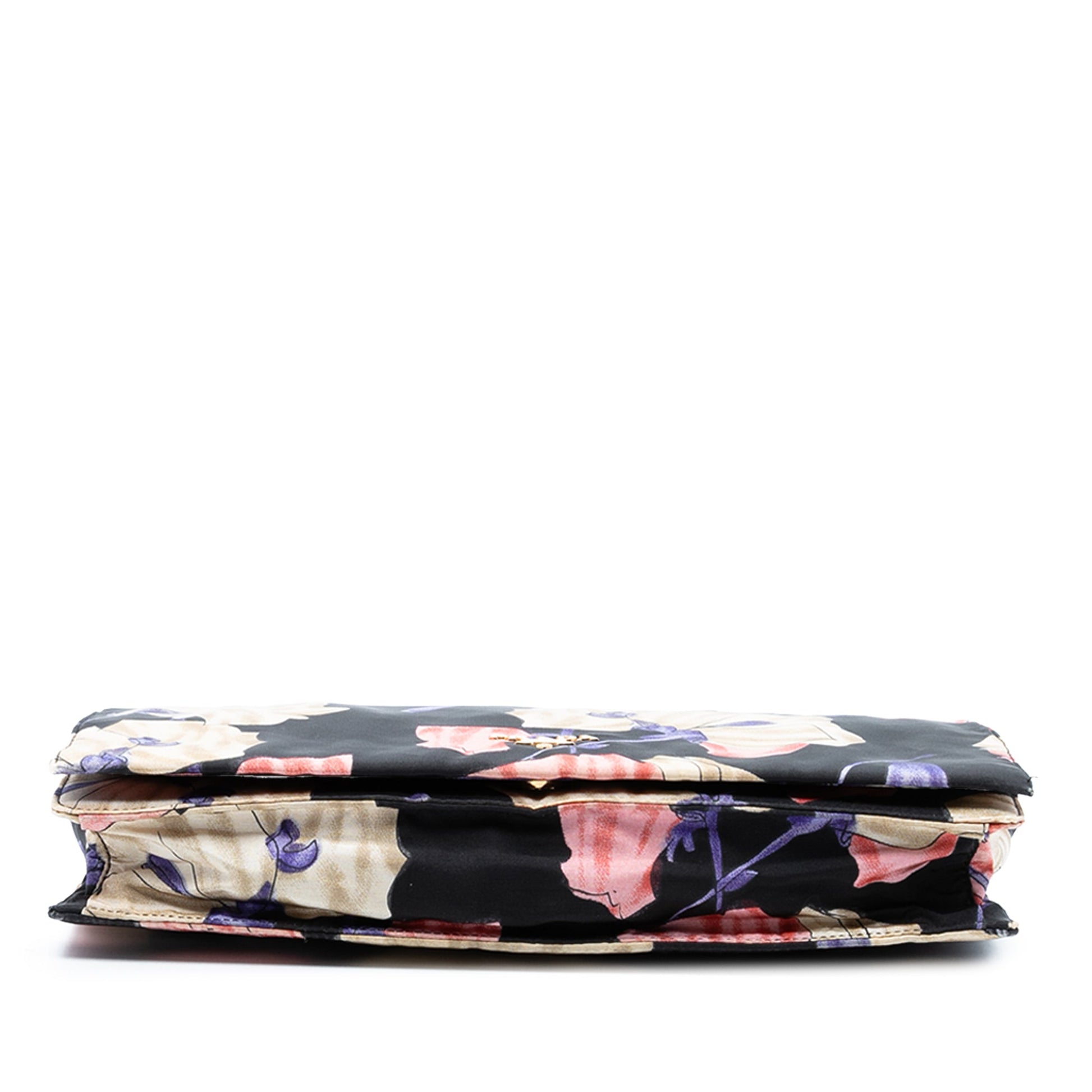 Prada Tessuto Floral Print Chain Crossbody
