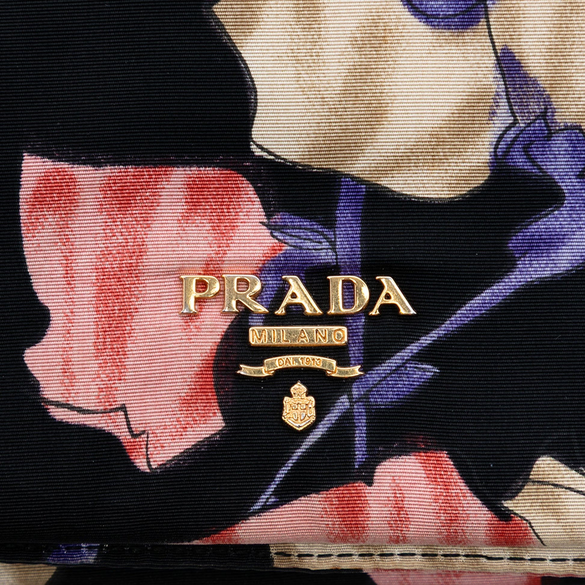 Prada Tessuto Floral Print Chain Crossbody