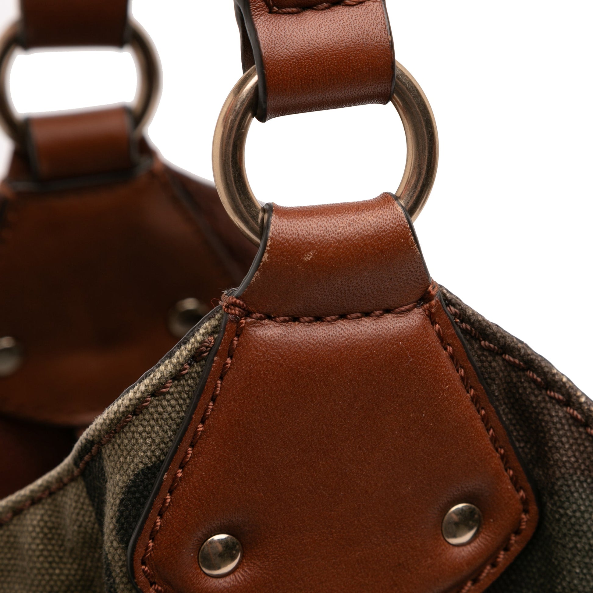 Burberry Mega Check Canvas Camouflage Susanna Tassel Bucket Bag