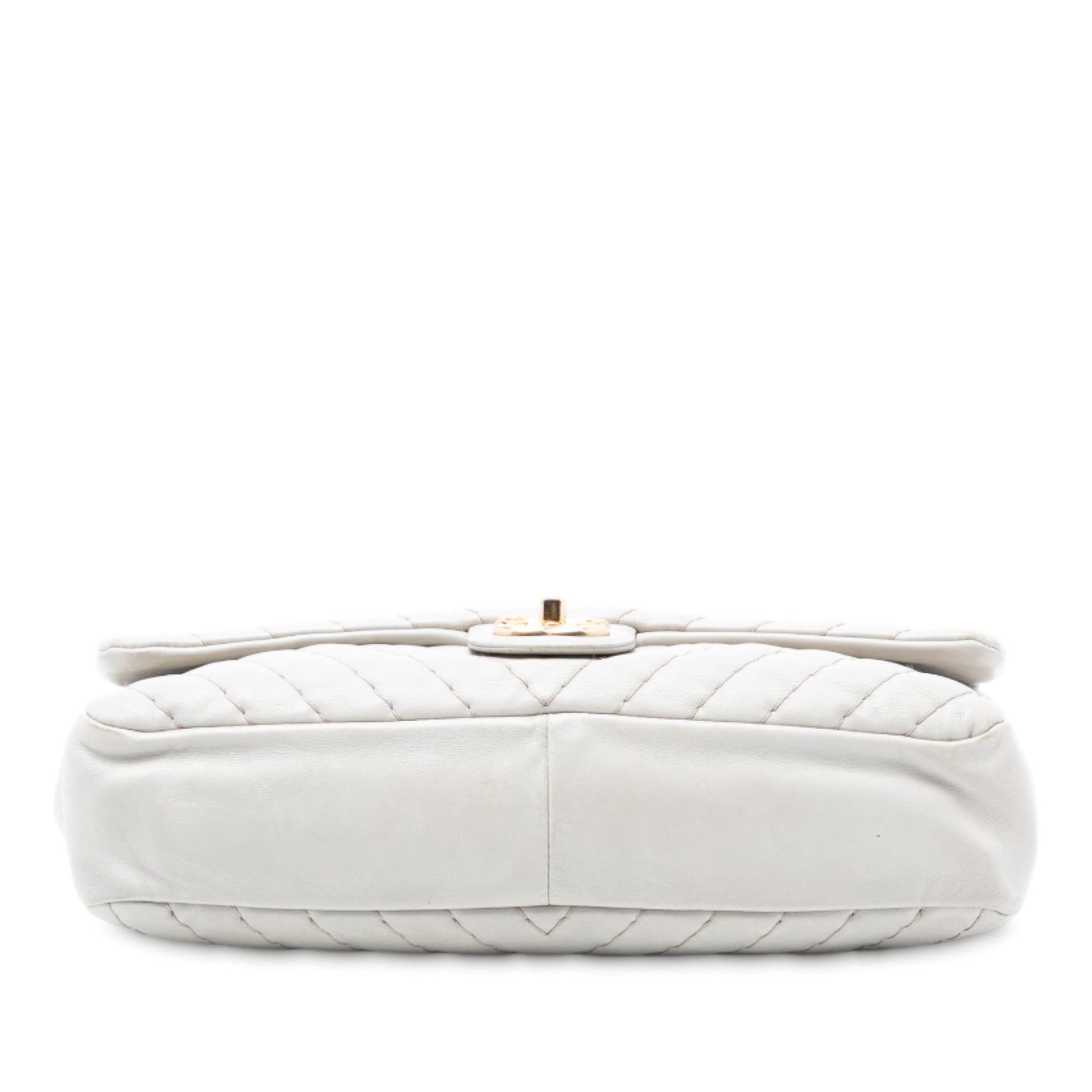 Chanel Jumbo Chevron Calfskin Surpique Flap