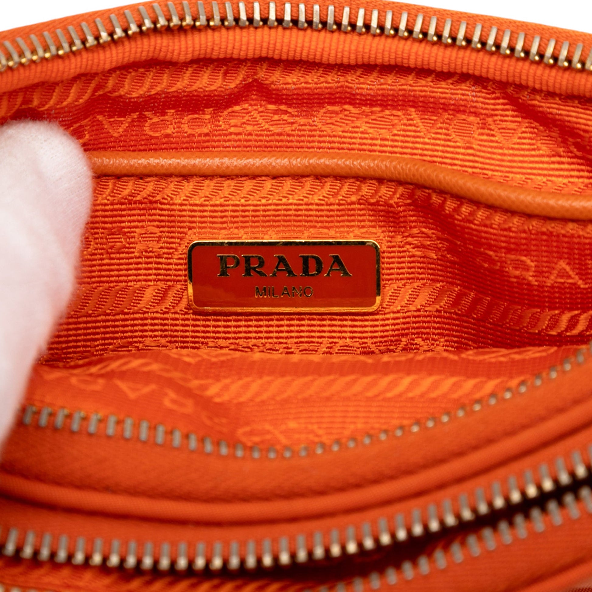 Prada Mini Tessuto Double Zip Camera Bag