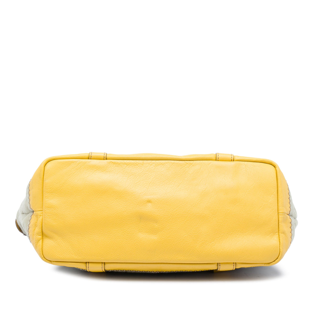 Burberry Leather Trimmed Canvas Tote