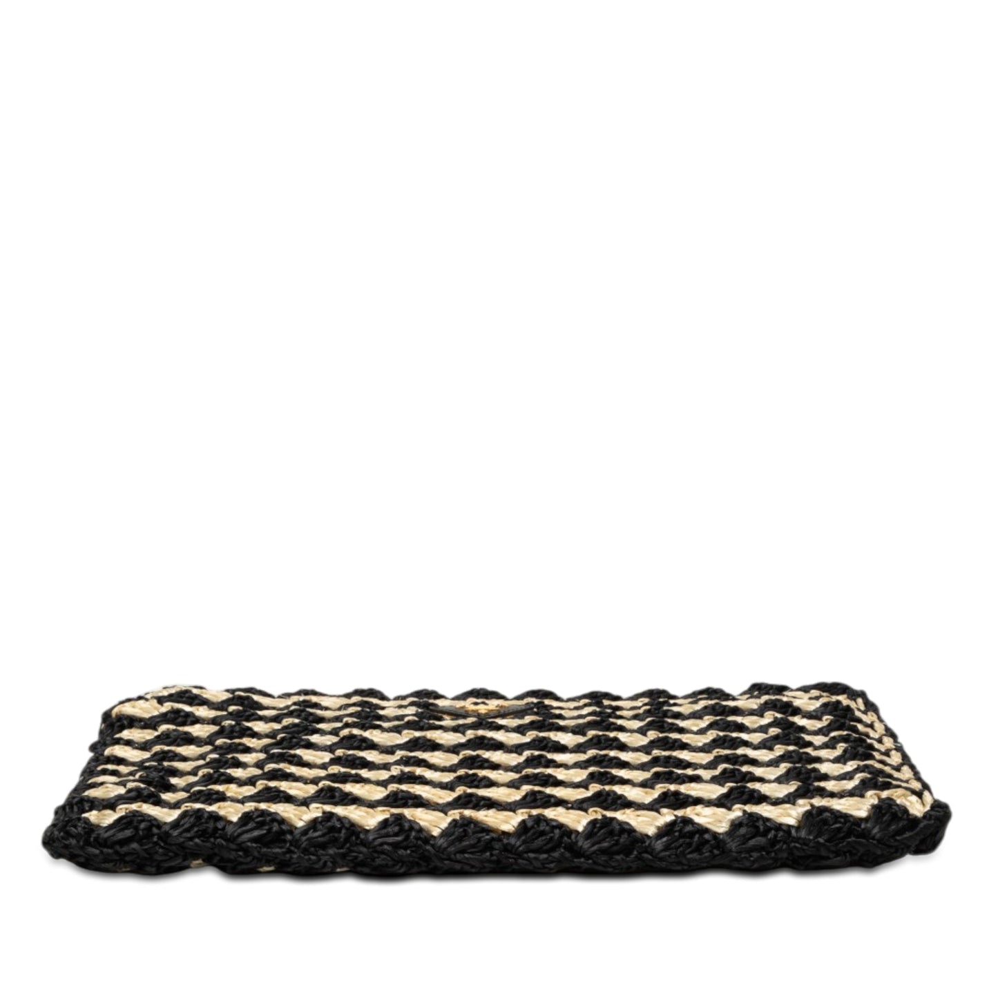 Prada Raffia Crochet Clutch