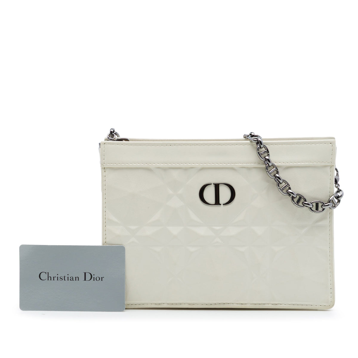 Dior Macrocannage Diamond Calfskin Caro Every Dior Pouch
