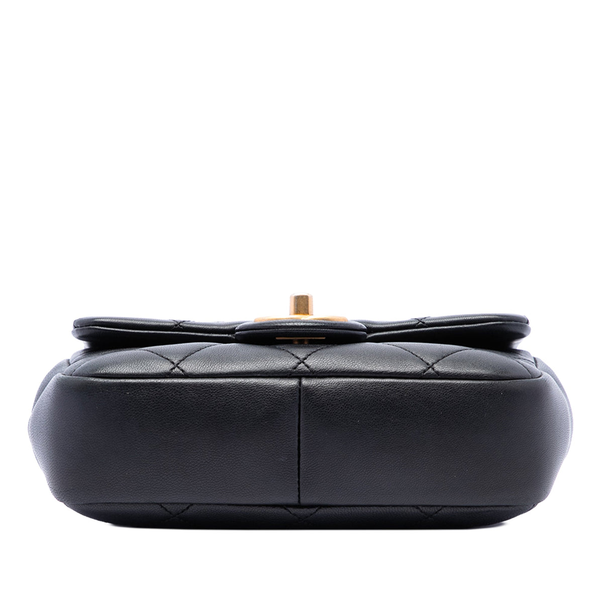 Chanel Mini Quilted Lambskin In The Loop Flap — Black