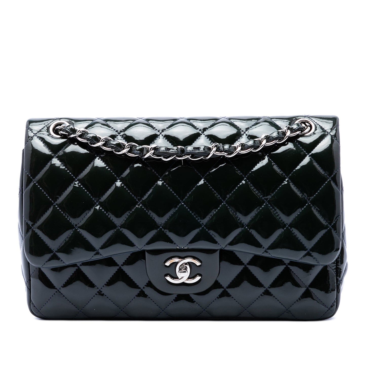 Chanel Jumbo Classic Patent Double Flap