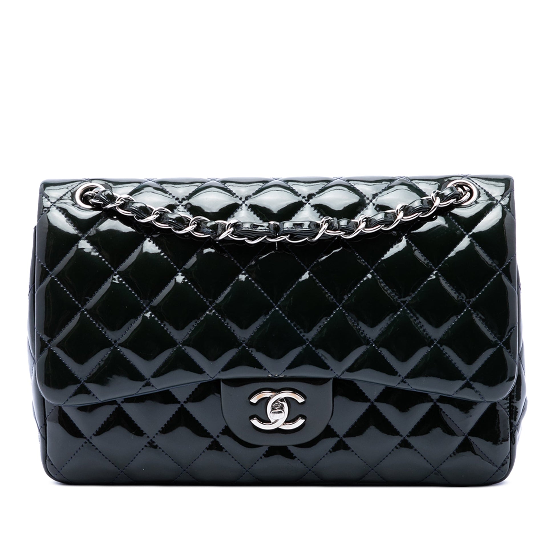 Chanel Jumbo Classic Patent Double Flap