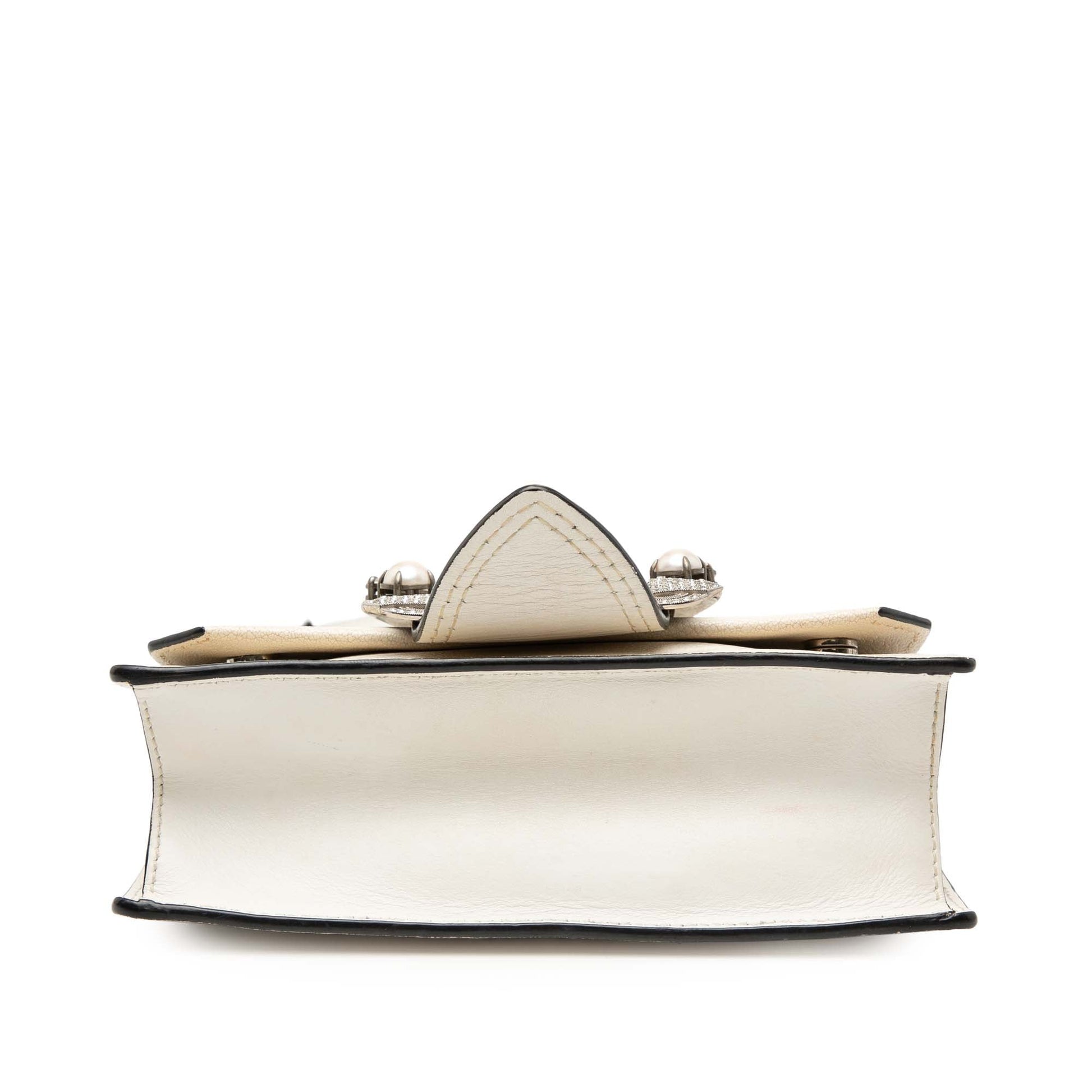 Miu Miu Goatskin Madras Soft Calf Crystal Embellished Crossbody