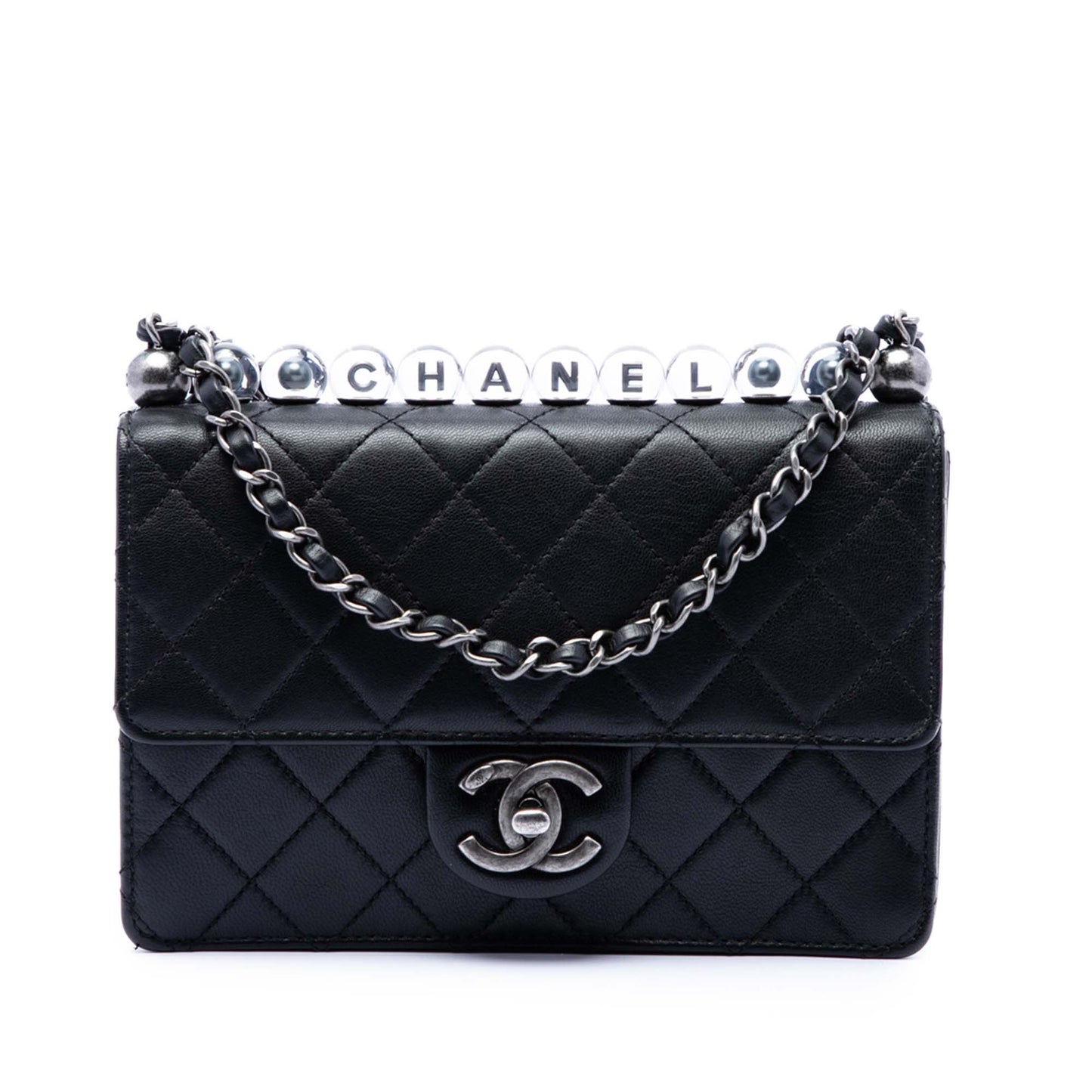 Chanel Medium Quilted Goatskin Chic Pearls Flap
