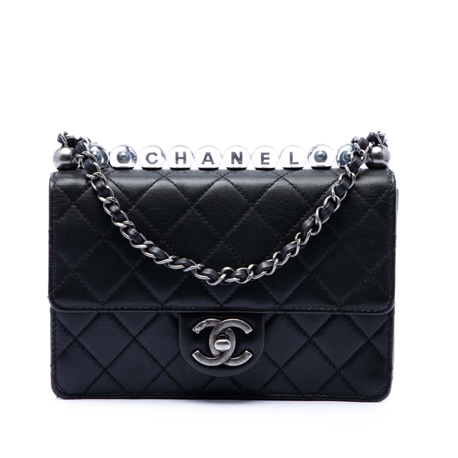 Chanel Medium Quilted Goatskin Chic Pearls Flap