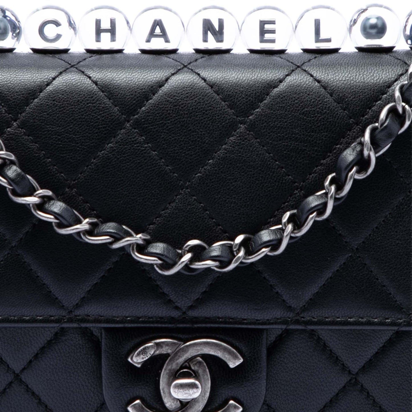 Chanel Medium Quilted Goatskin Chic Pearls Flap