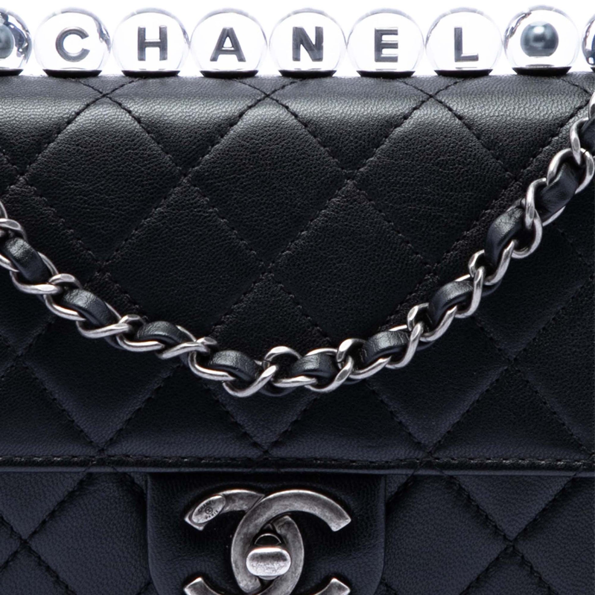 Chanel Medium Quilted Goatskin Chic Pearls Flap