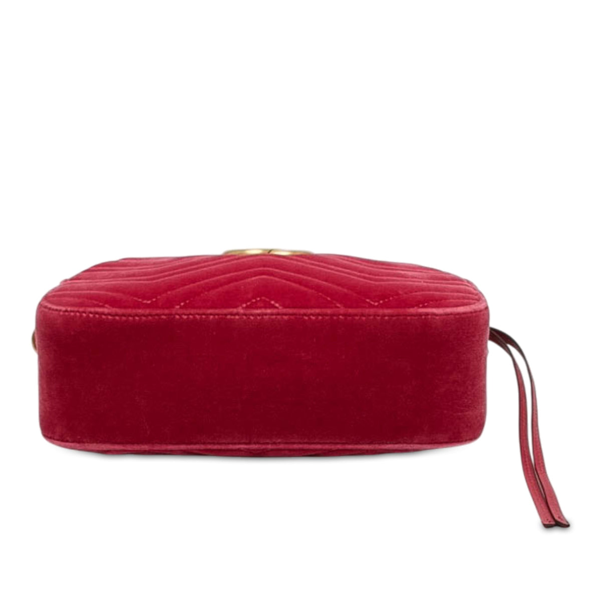 Gucci Small GG Marmont Matelasse Velvet Crossbody — Red