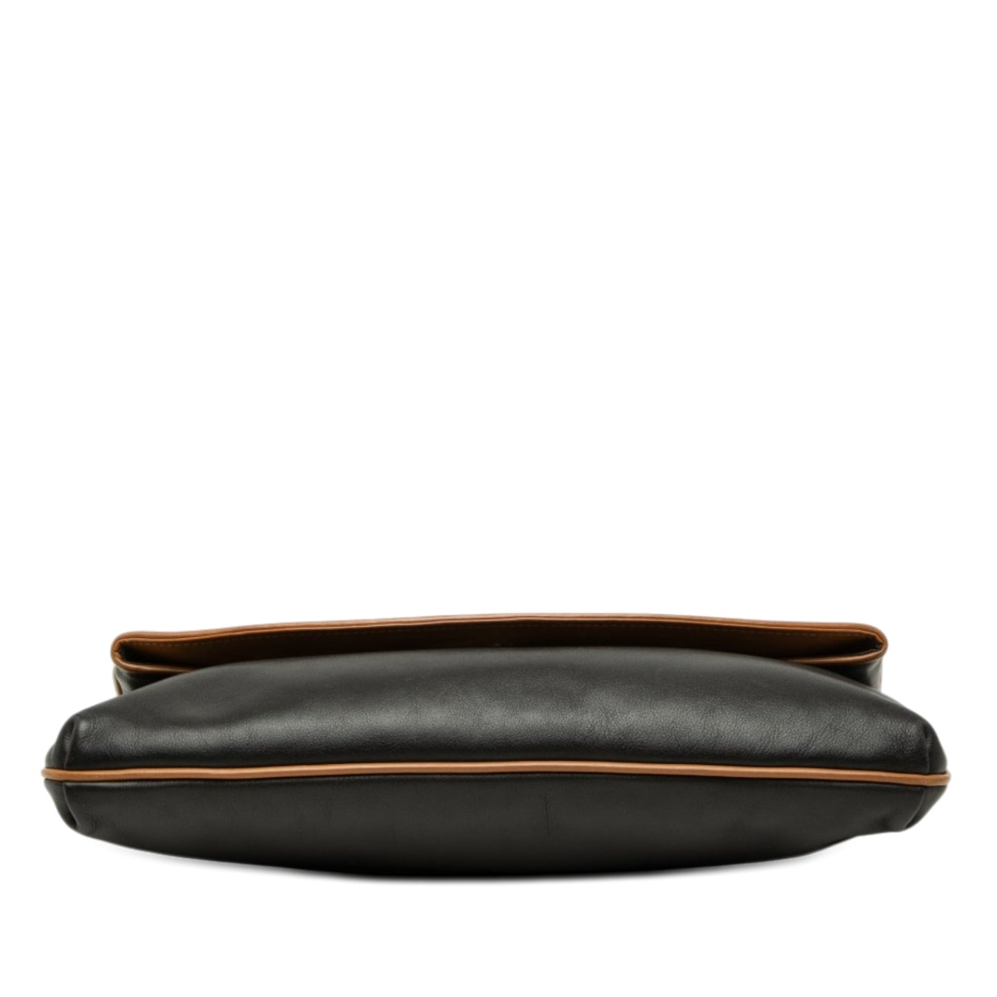 Celine Leather Triomphe Foldover Clutch