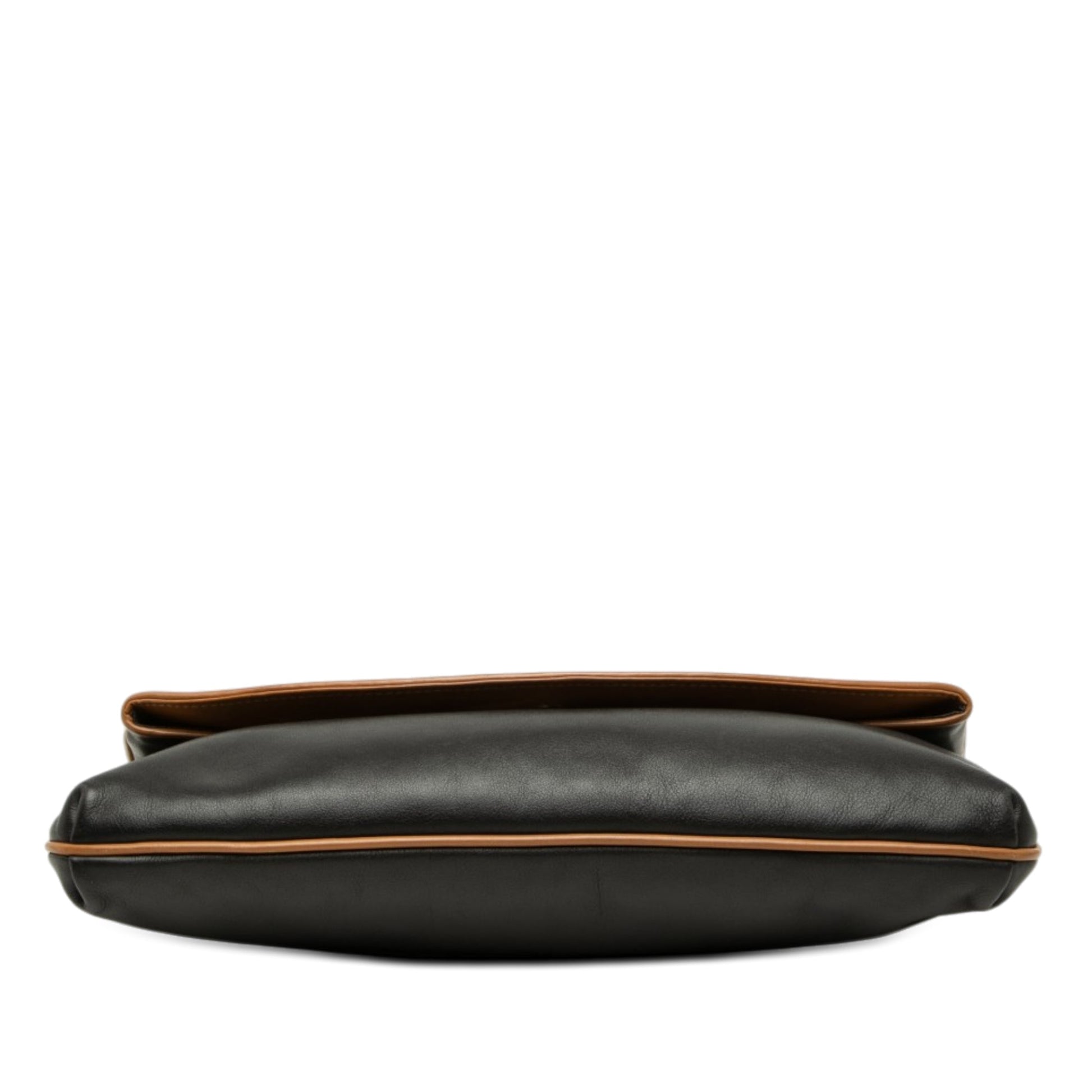 Celine Leather Triomphe Foldover Clutch