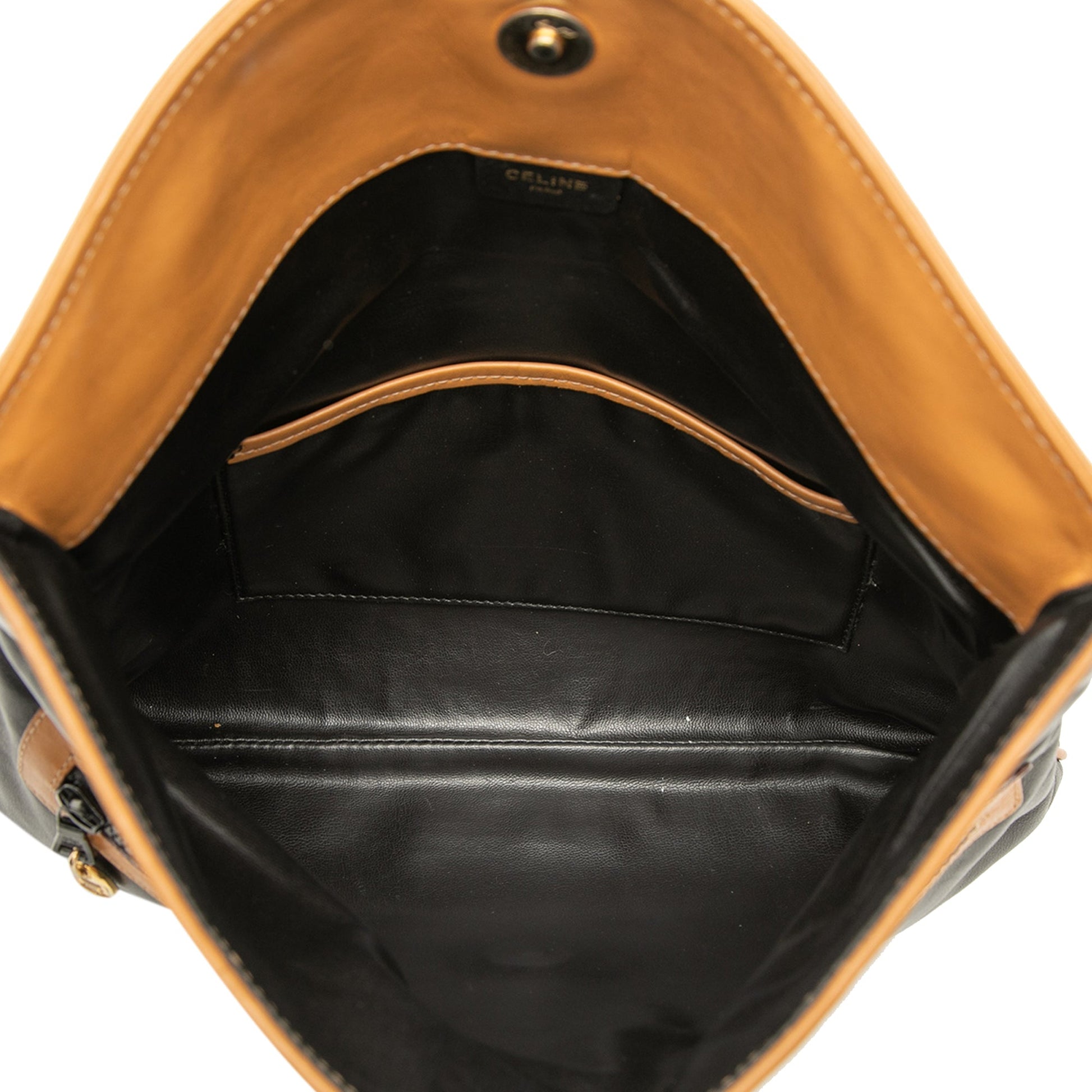 Celine Leather Triomphe Foldover Clutch