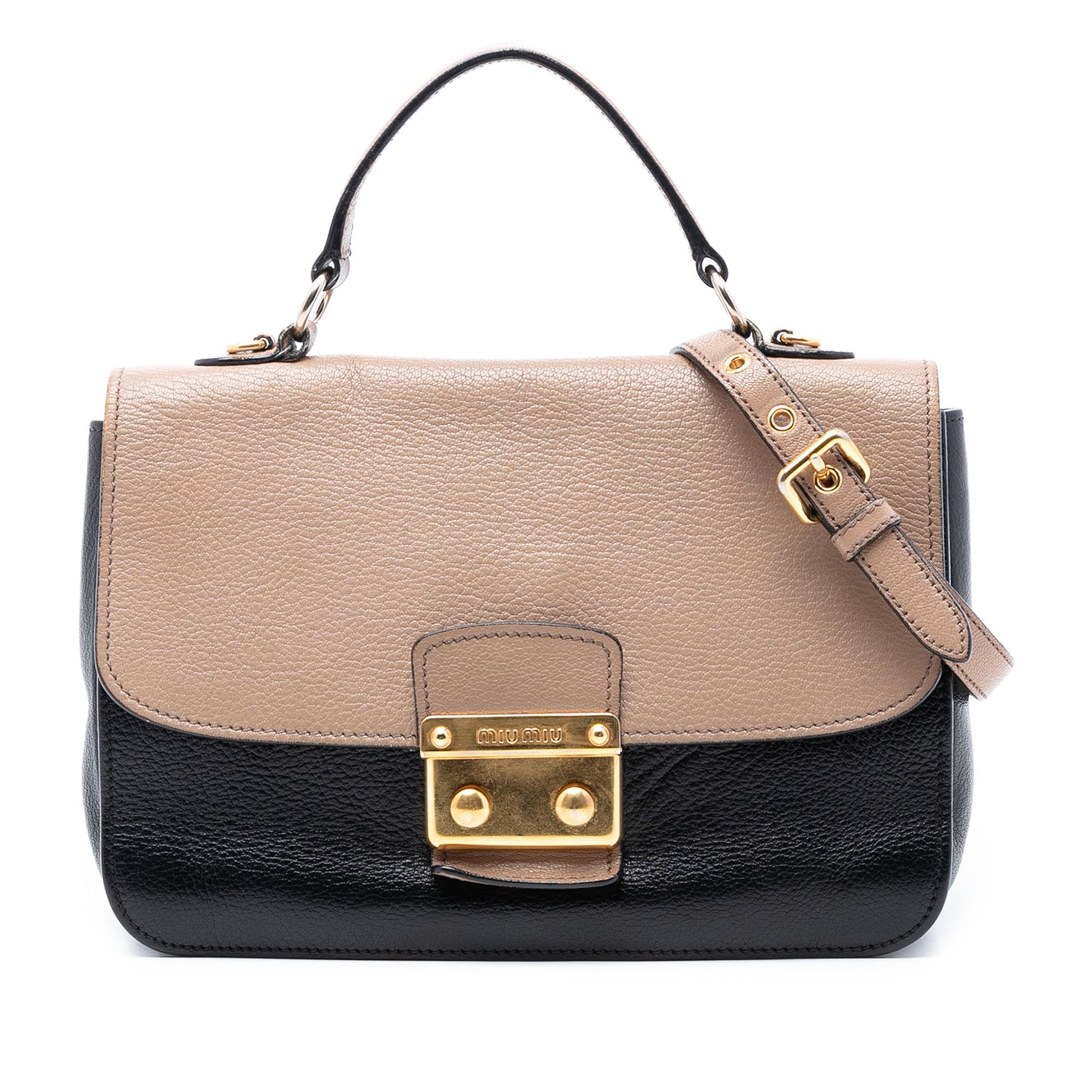 Miu Miu Goatskin Madras Satchel