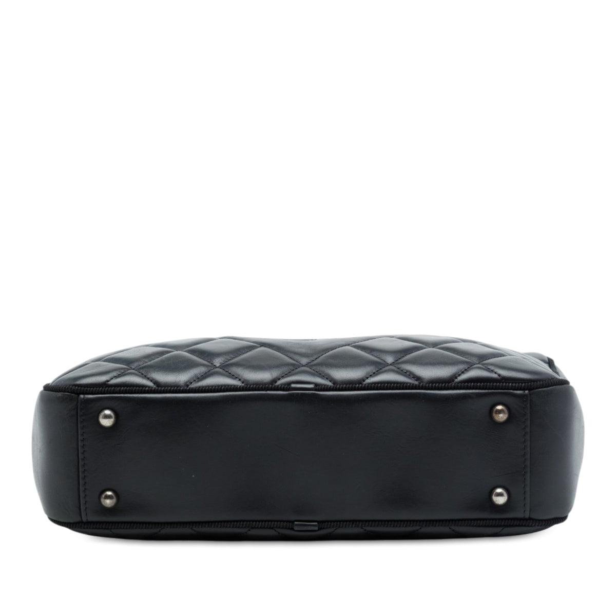 Chanel Large CC Diamond Quilted Calfskin Ballerine Camera Bag — Black
