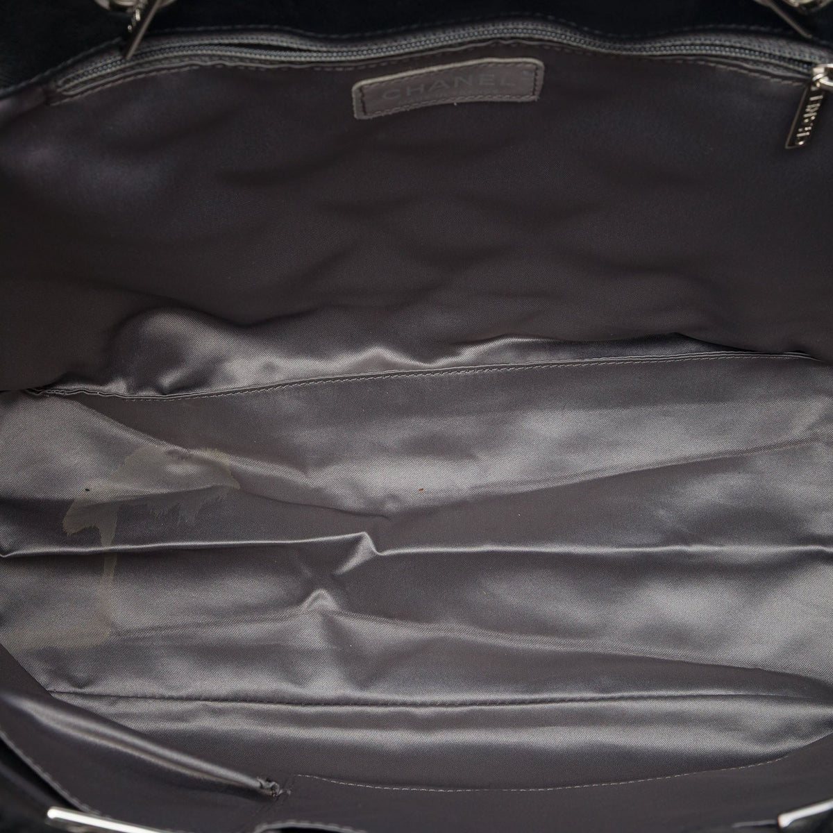 Chanel Small Quilted Tweed and PVC Funny Tote — Black