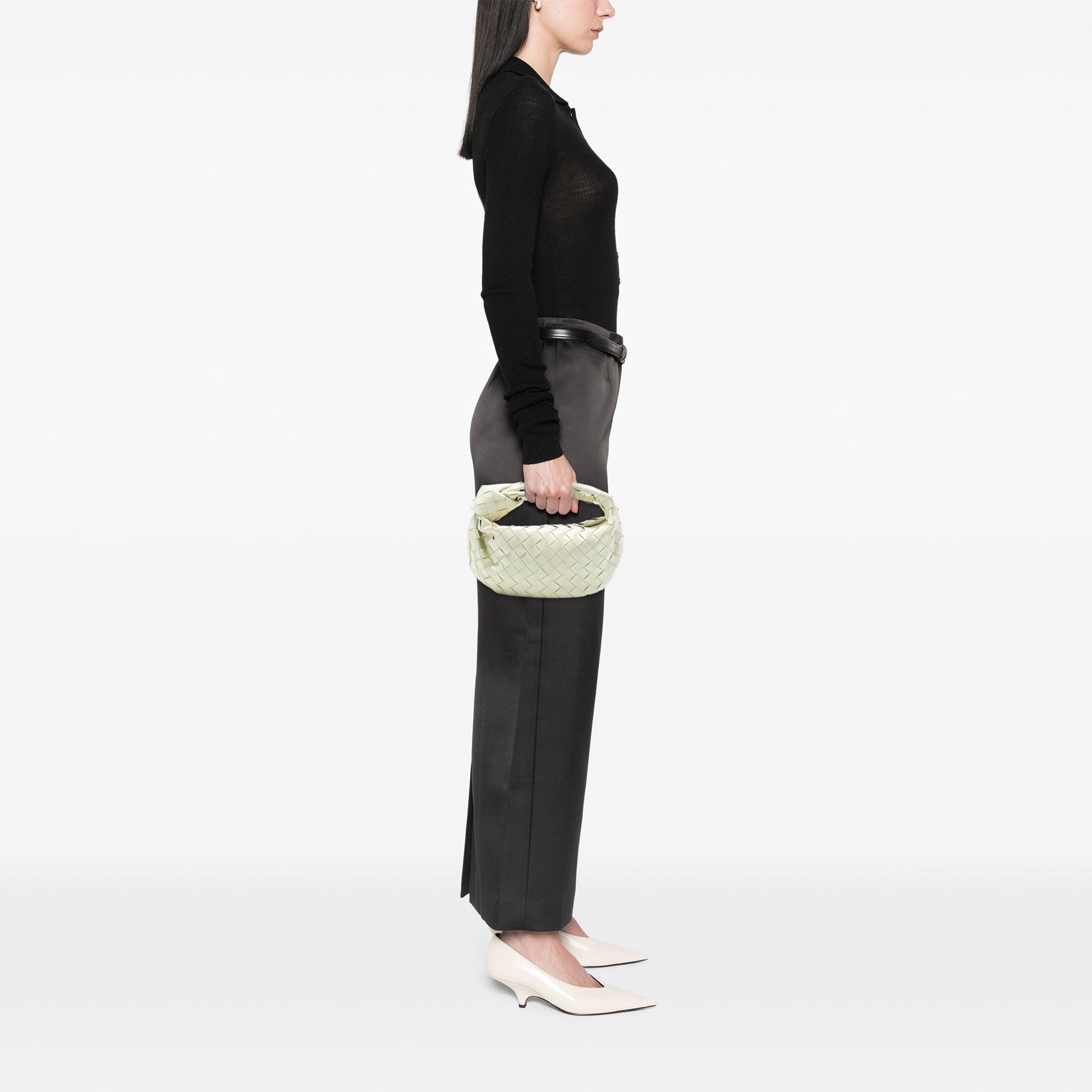 Bottega Veneta Mini Patent Intrecciato Jodie