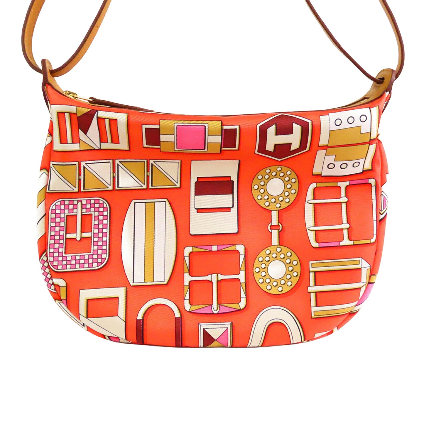 Hermès Silk and Swift Carre En Boucles Sursoie To Go Pouch