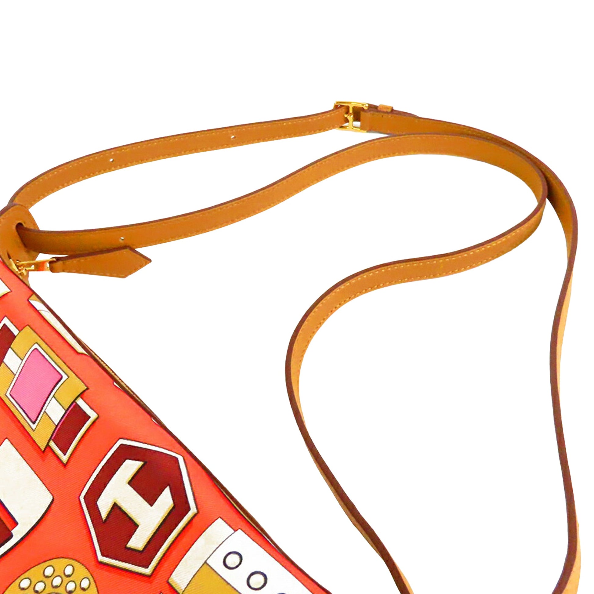 Hermès Silk and Swift Carre En Boucles Sursoie To Go Pouch