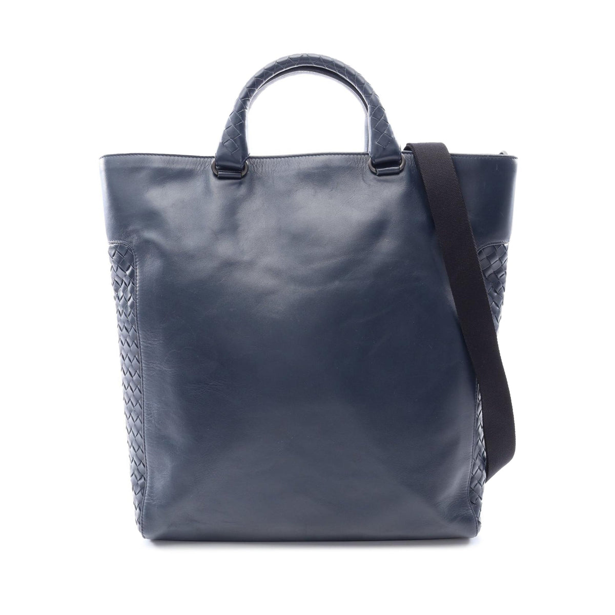 Bottega Veneta Nappa Intrecciato Satchel — Blue