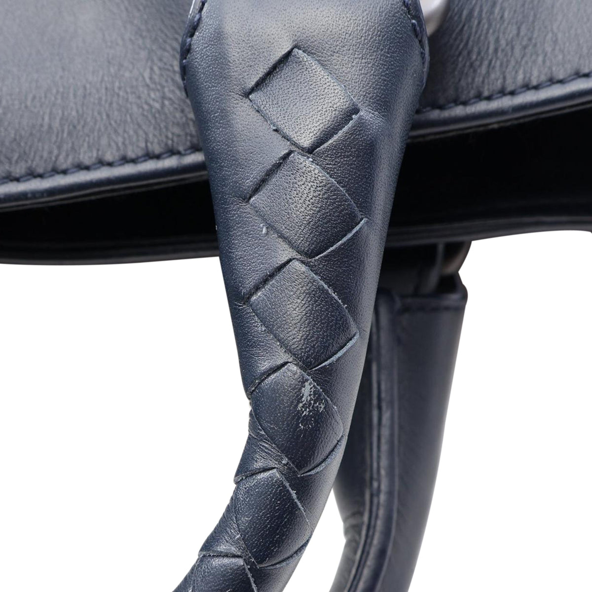 Bottega Veneta Nappa Intrecciato Satchel — Blue