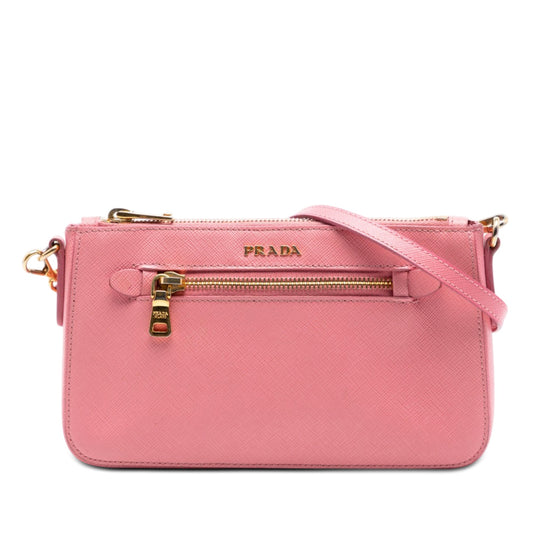 Prada Saffiano Lux Front Pocket Crossbody