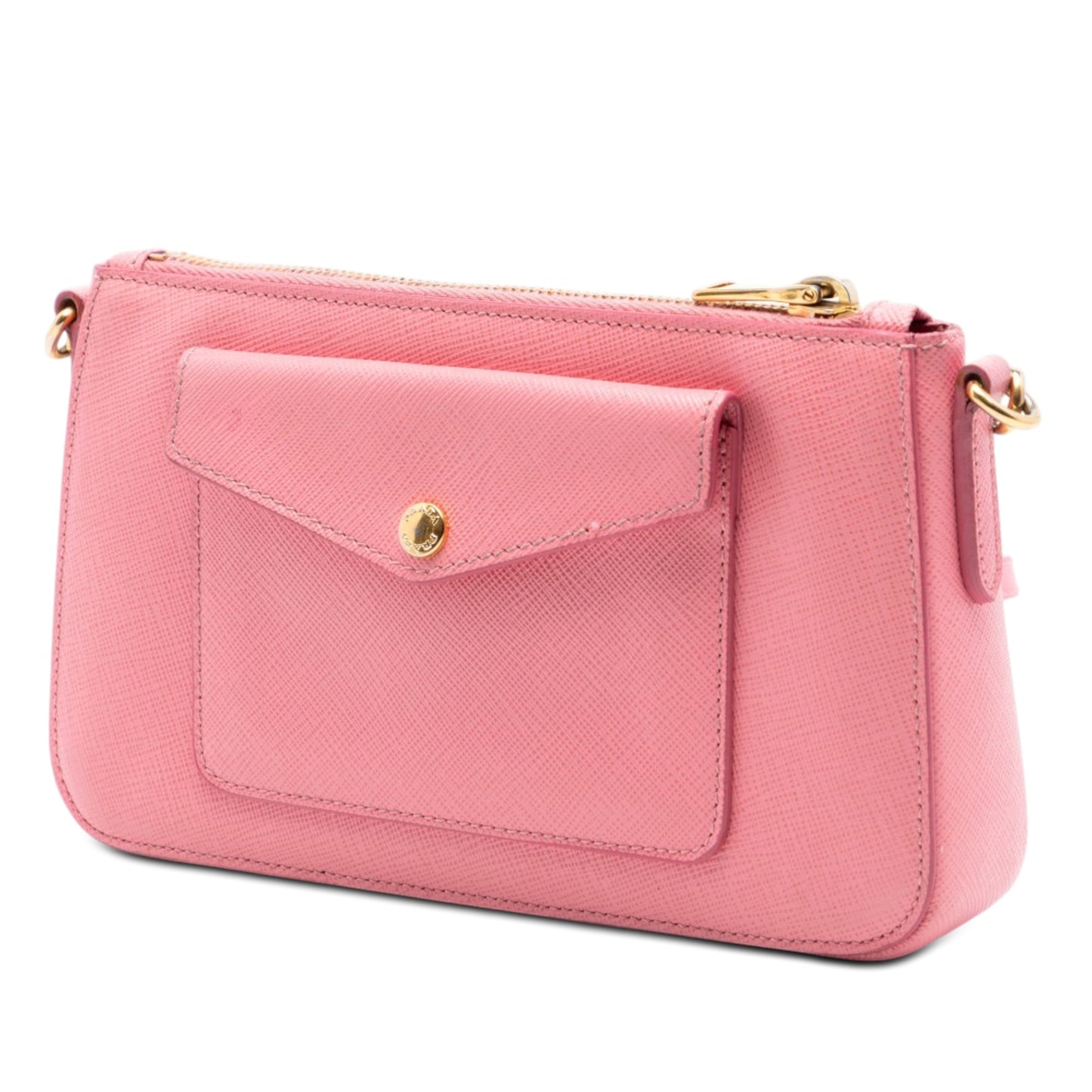 Prada Saffiano Lux Front Pocket Crossbody