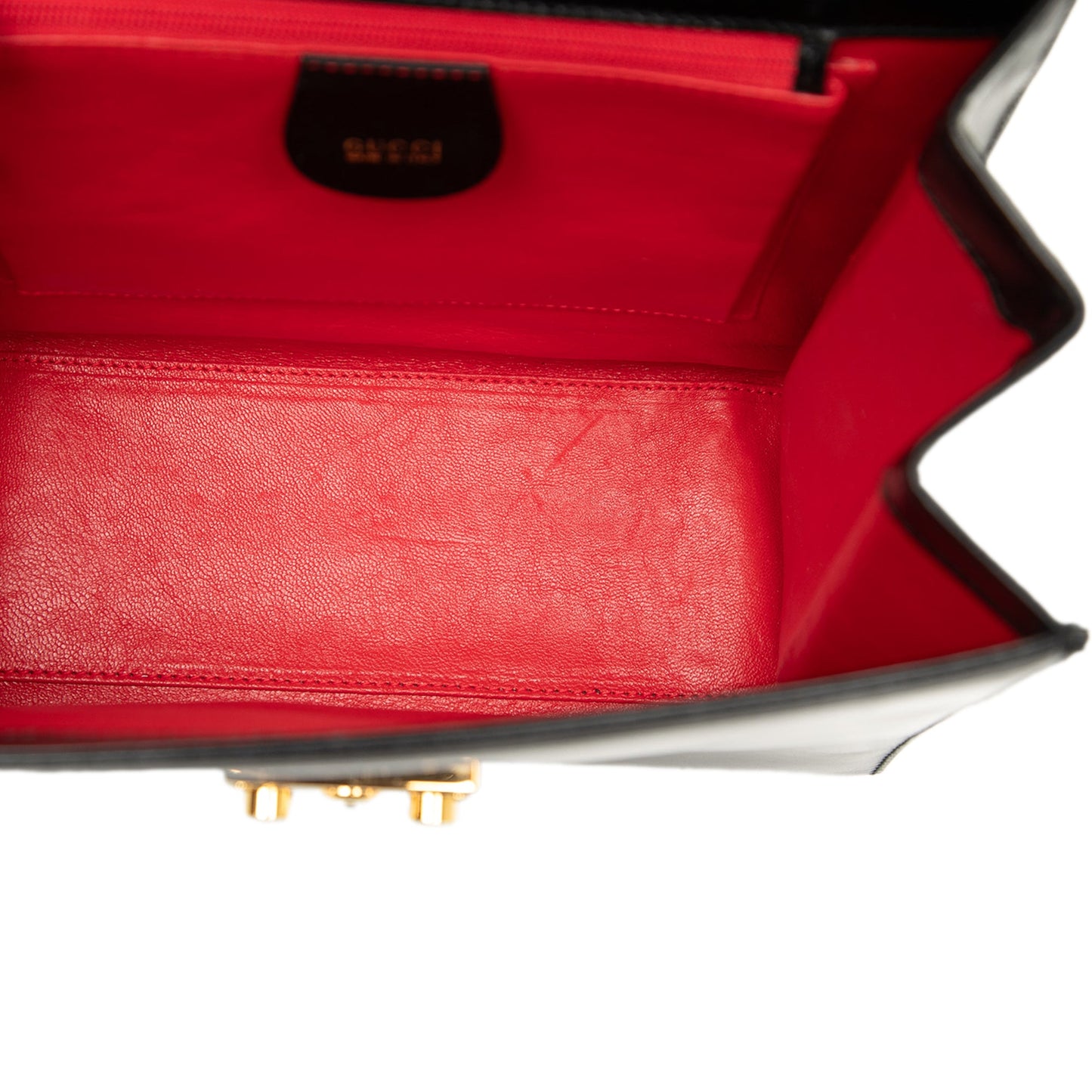 Gucci Smooth Calfskin Lady Lock Satchel