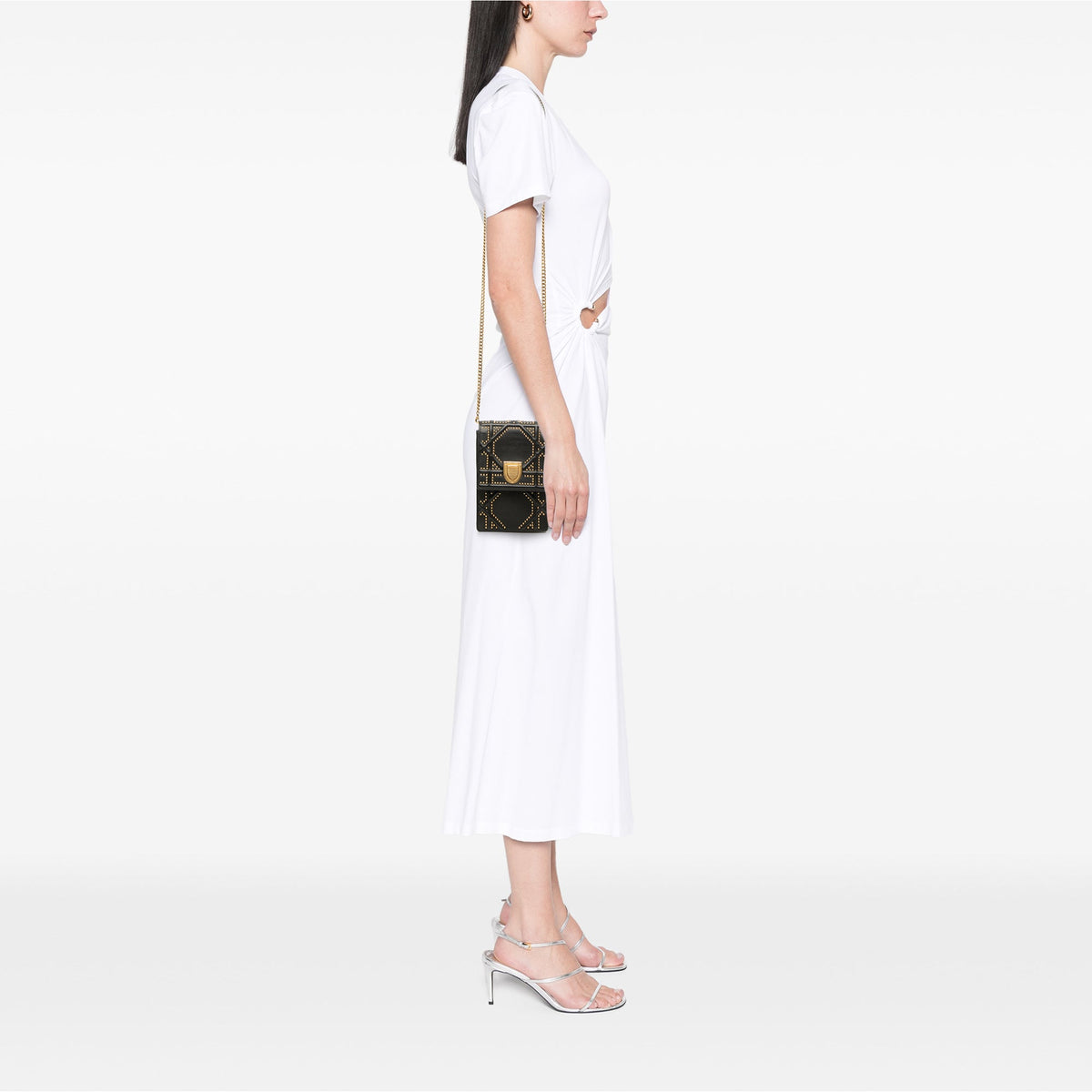 Dior Studded Leather Vertical Diorama Crossbody