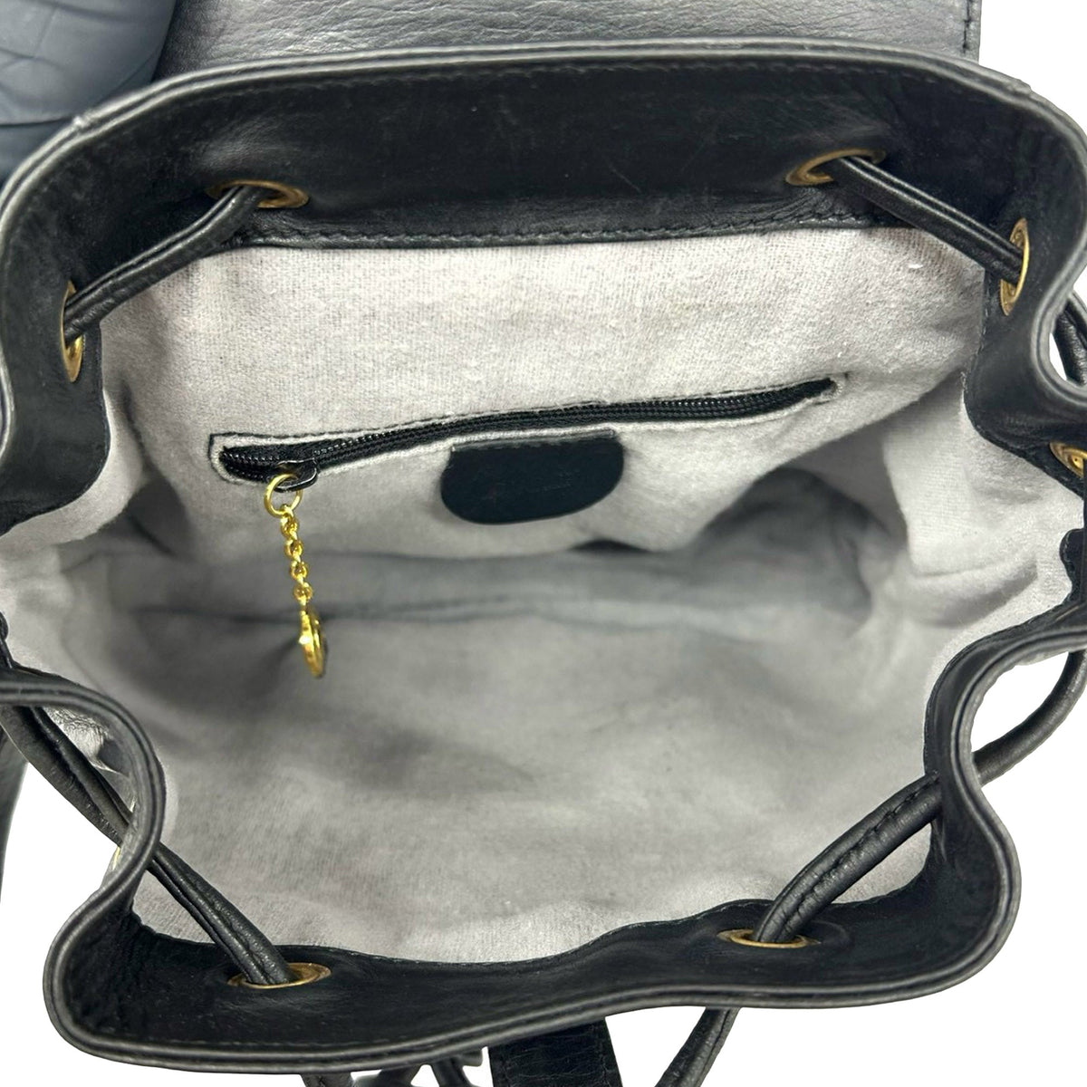 Gucci Calfskin Bamboo Web Drawstring Backpack