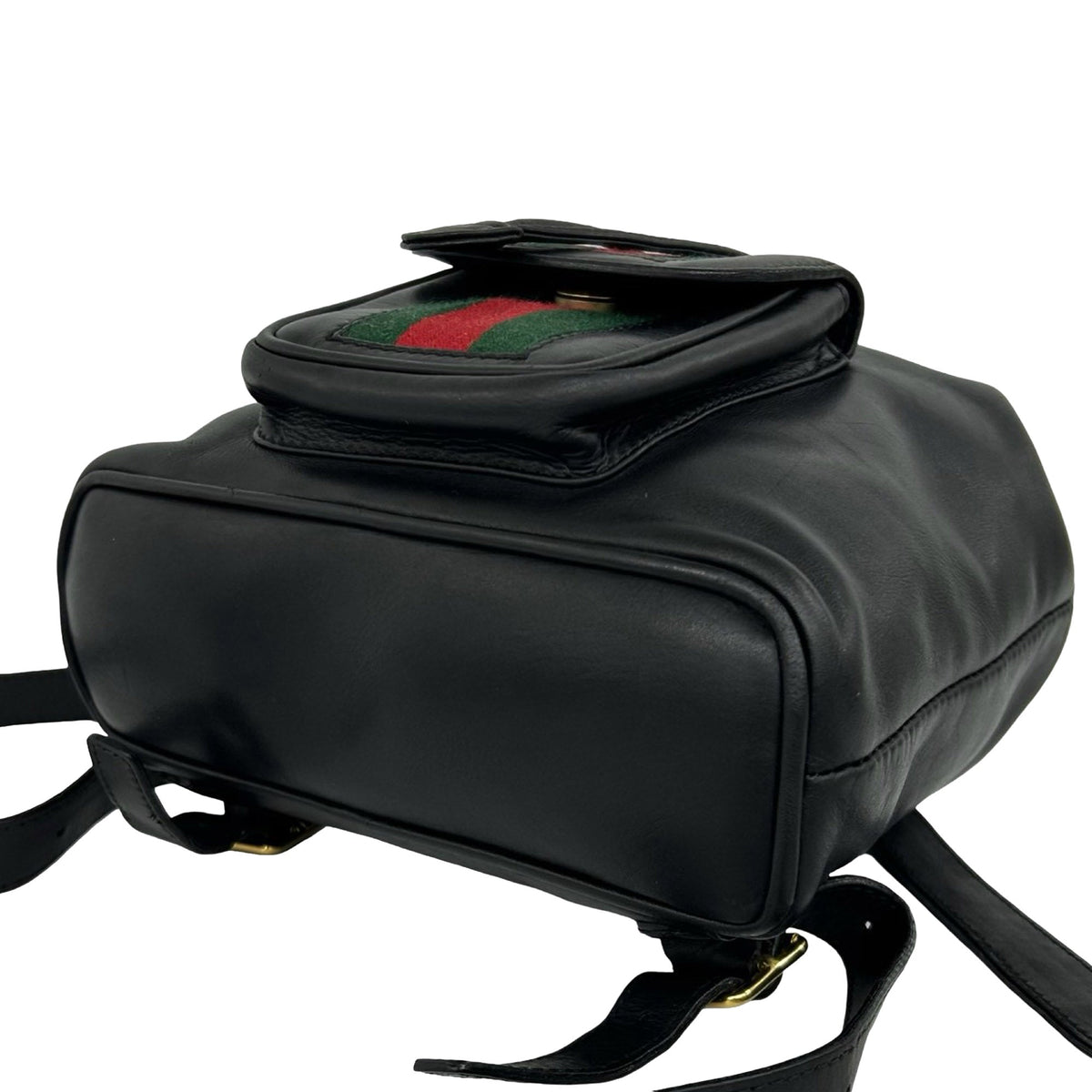 Gucci Calfskin Bamboo Web Drawstring Backpack
