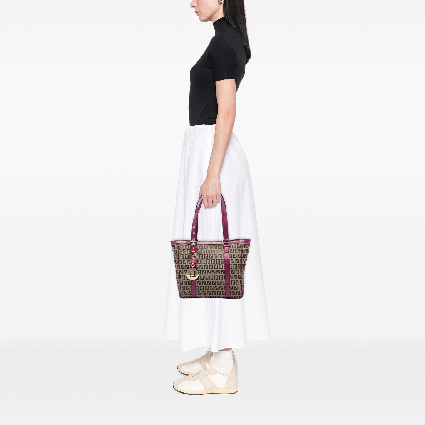 Fendi Zucchino Canvas Superstar Shopping Tote