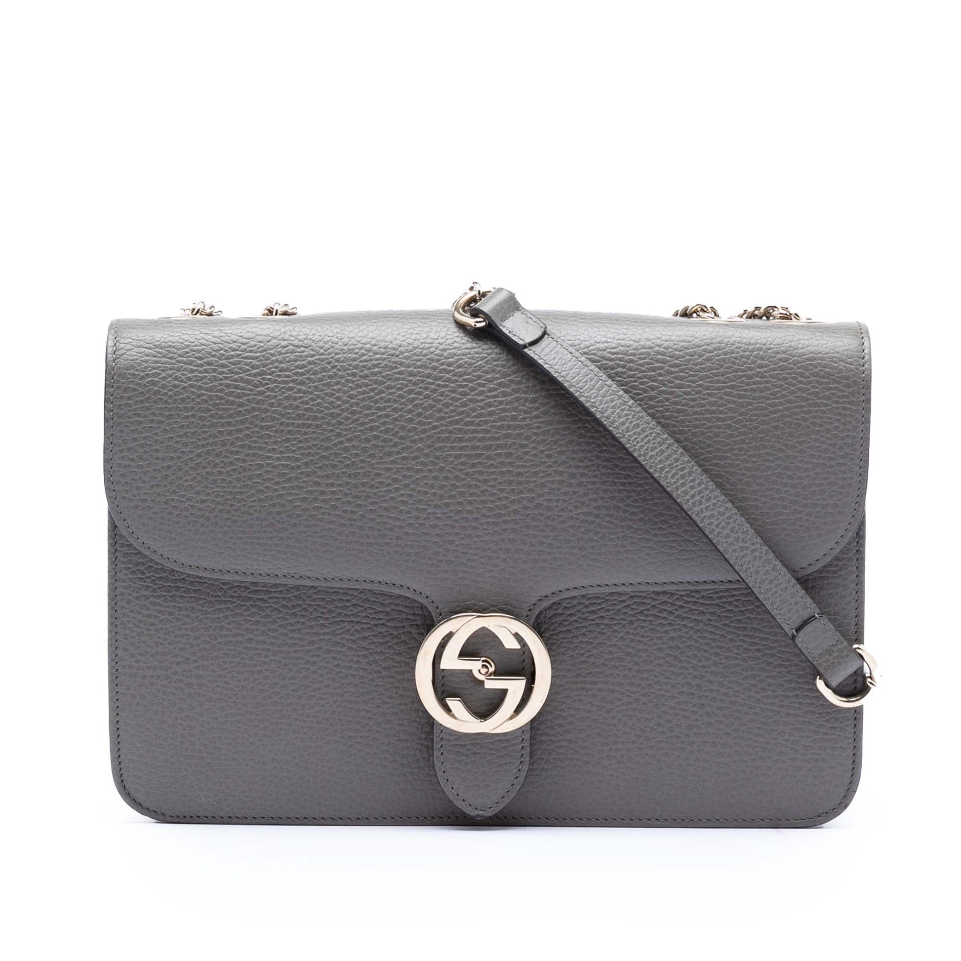 Gucci Medium Dollar Calfskin Interlocking G Crossbody