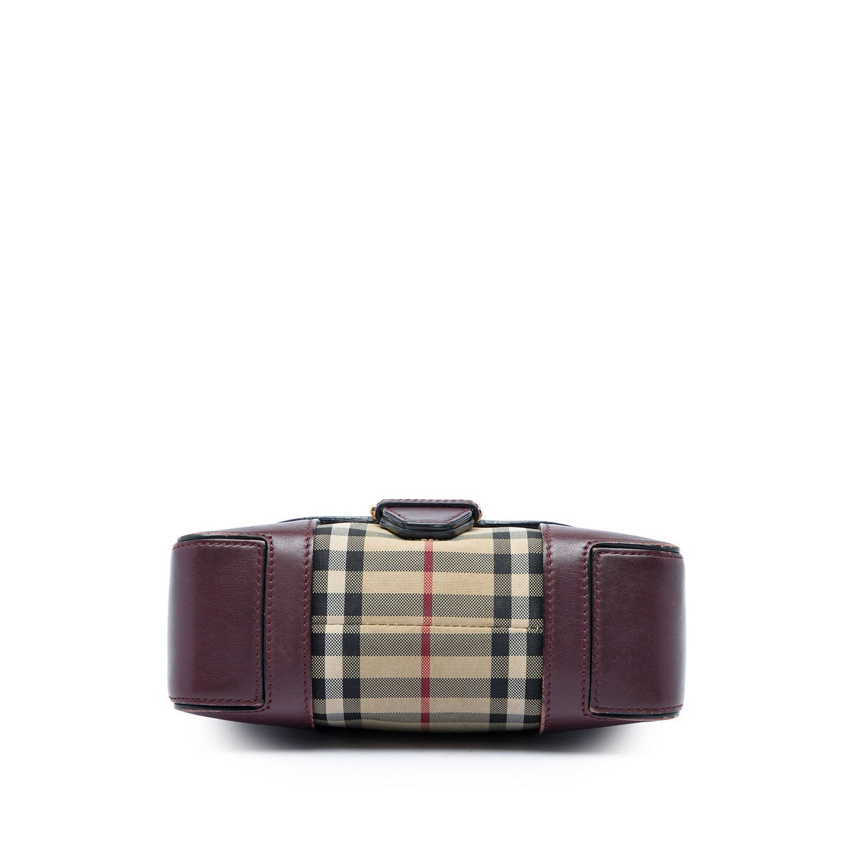 Burberry Small Haymarket Check Nylon and Leather Dickens Crossbody