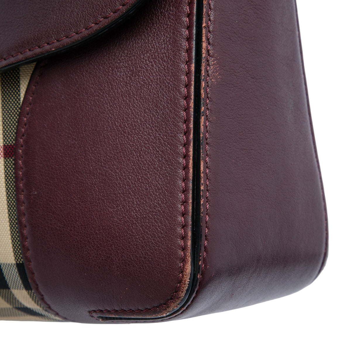Burberry Small Haymarket Check Nylon and Leather Dickens Crossbody