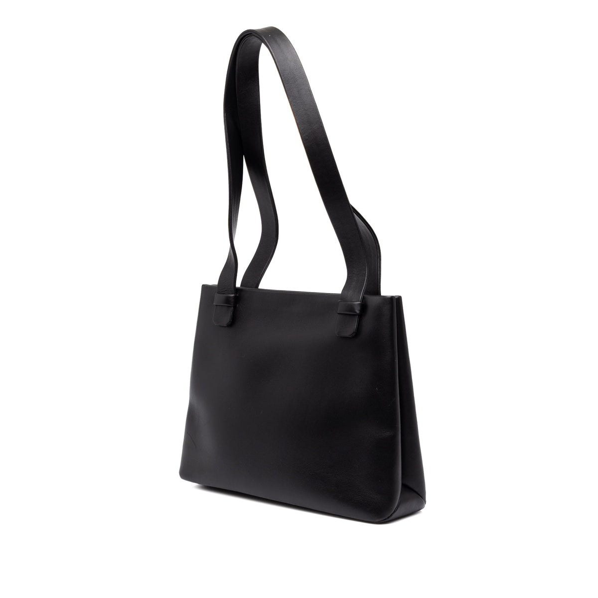 Chanel Mini Calfskin Logo Shoulder Bag — Black