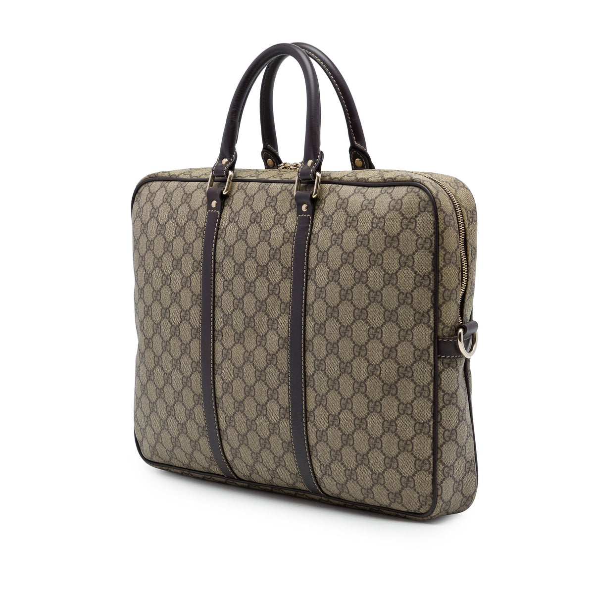 Gucci GG Supreme Business Bag — Beige