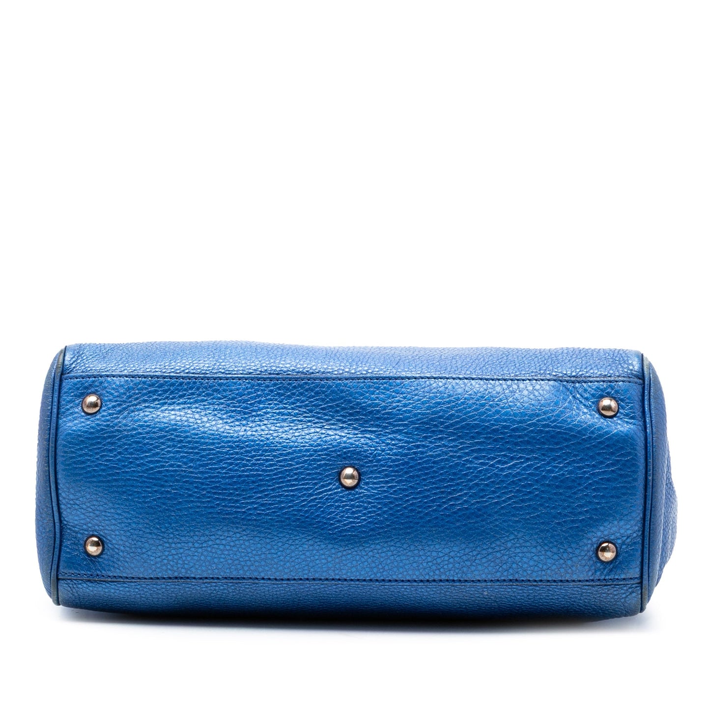Gucci Medium Metallic Calfskin Bamboo Shopper Satchel