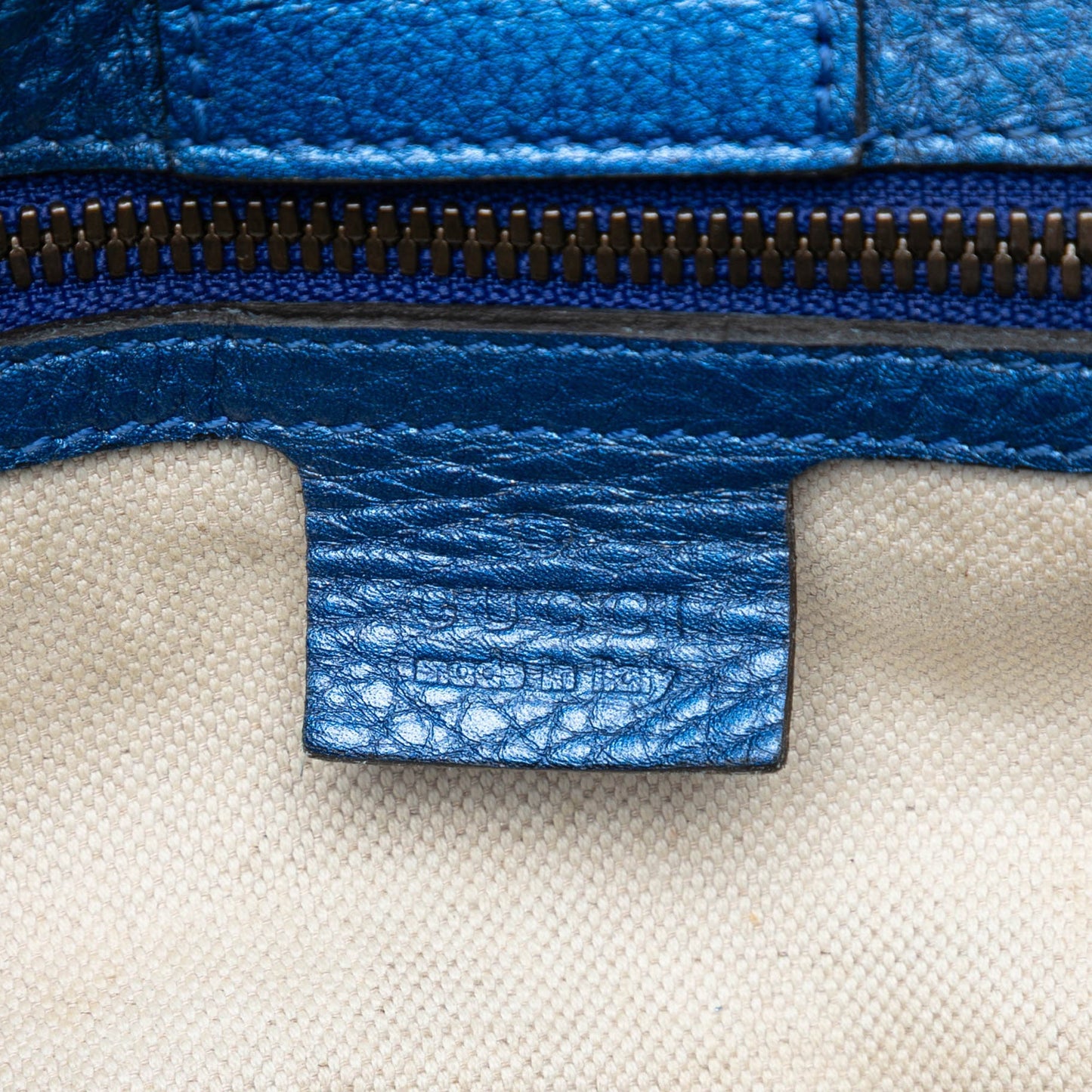 Gucci Medium Metallic Calfskin Bamboo Shopper Satchel