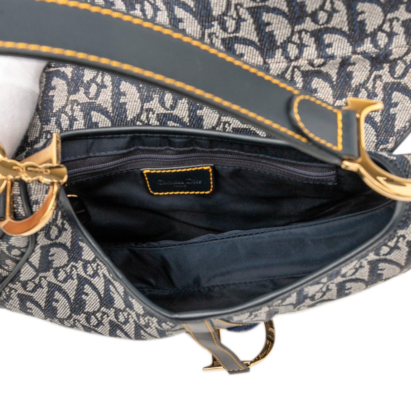 Dior Diorissimo Canvas Saddle Bag