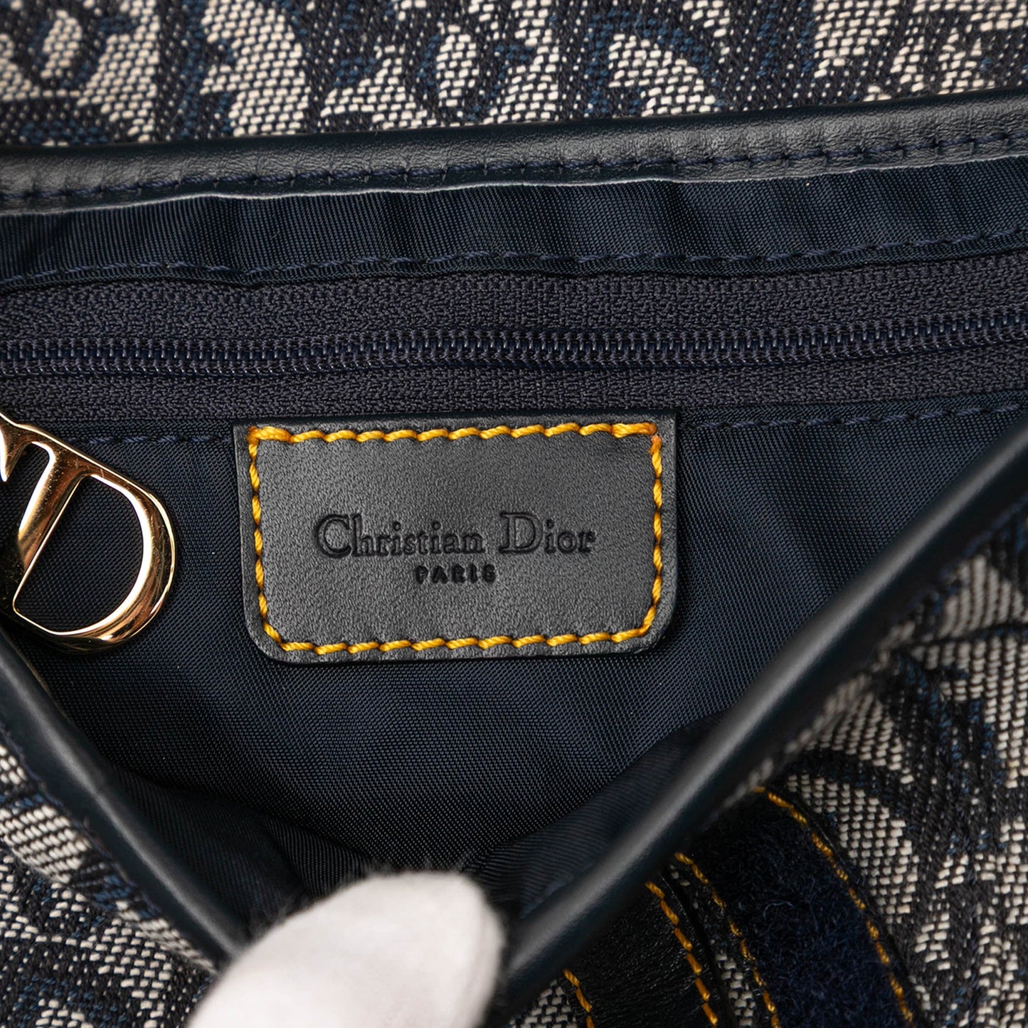 Dior Diorissimo Canvas Saddle Bag