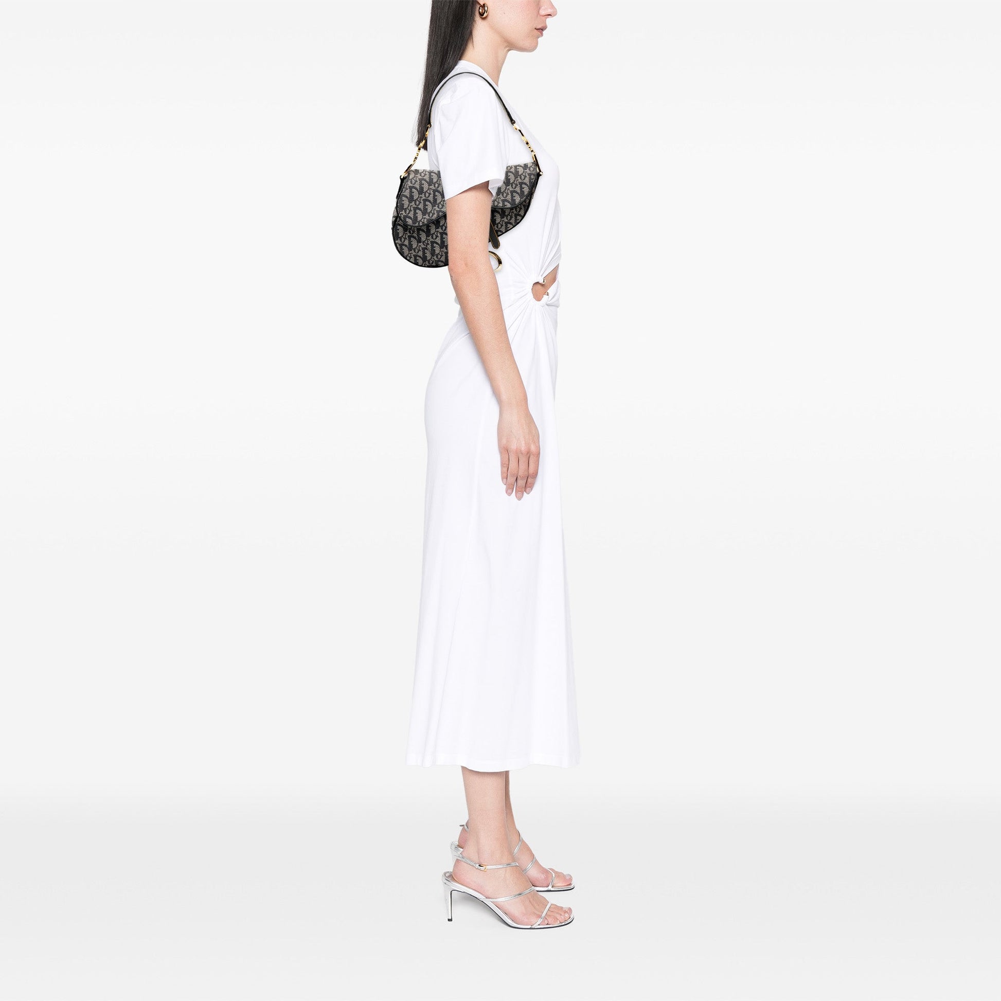 Dior Diorissimo Canvas Saddle Bag