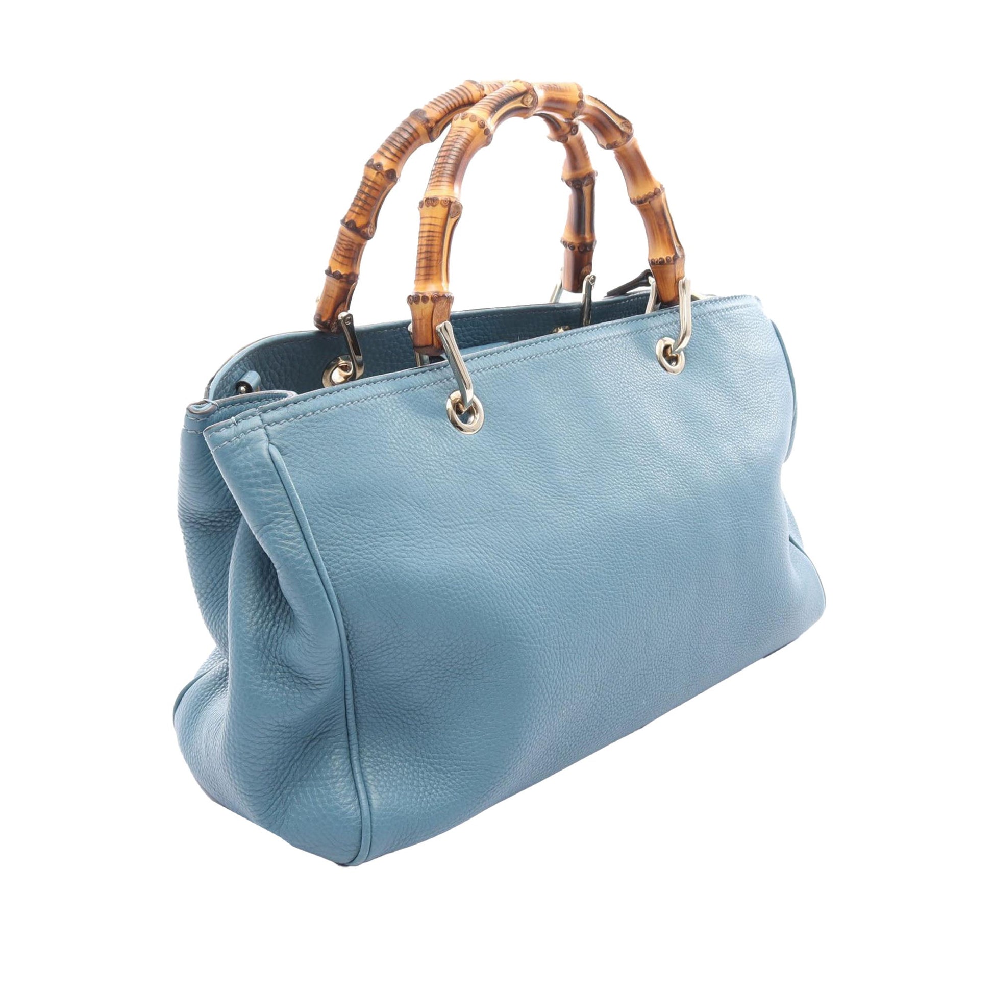 Gucci Medium Calfskin Bamboo Shopper Satchel