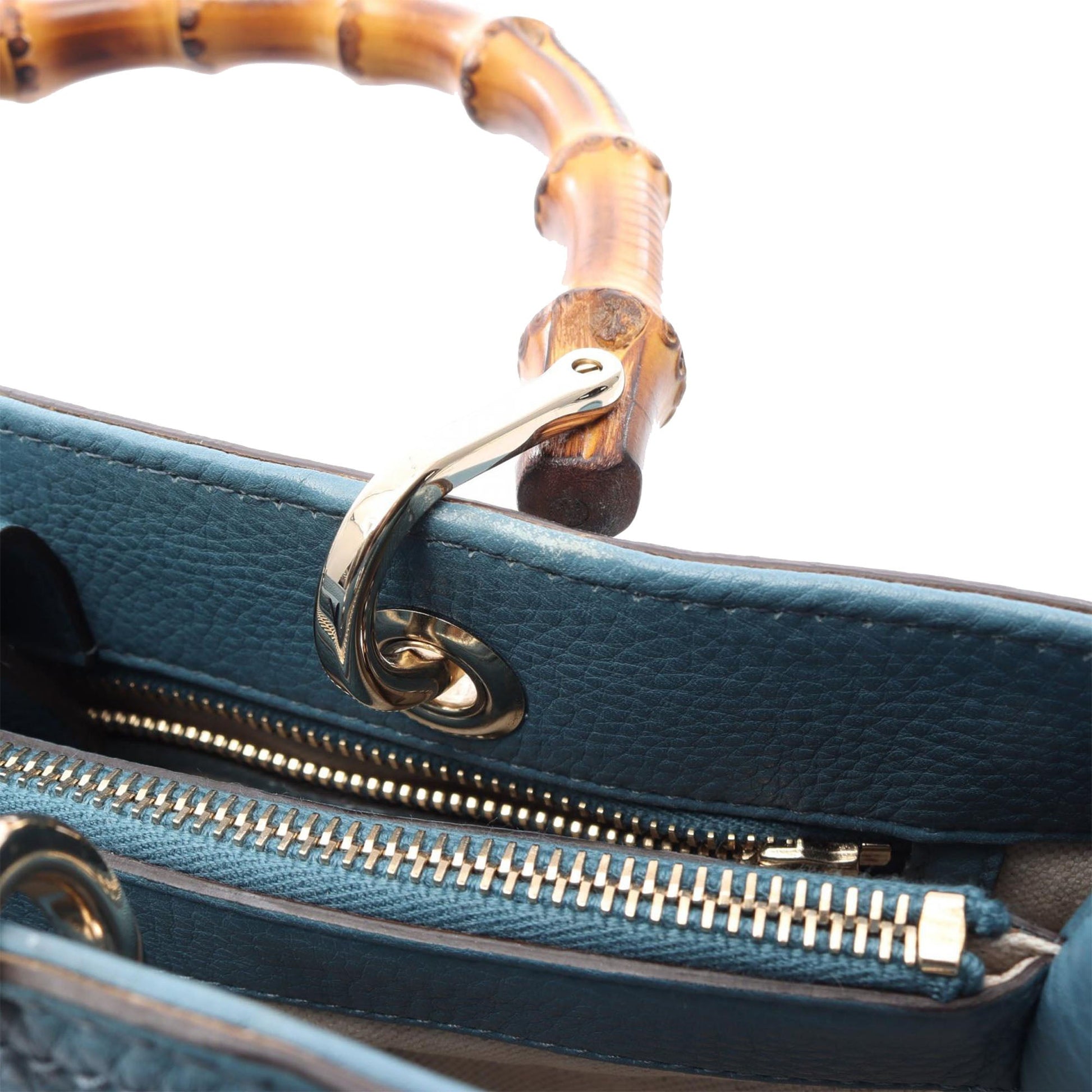 Gucci Medium Calfskin Bamboo Shopper Satchel