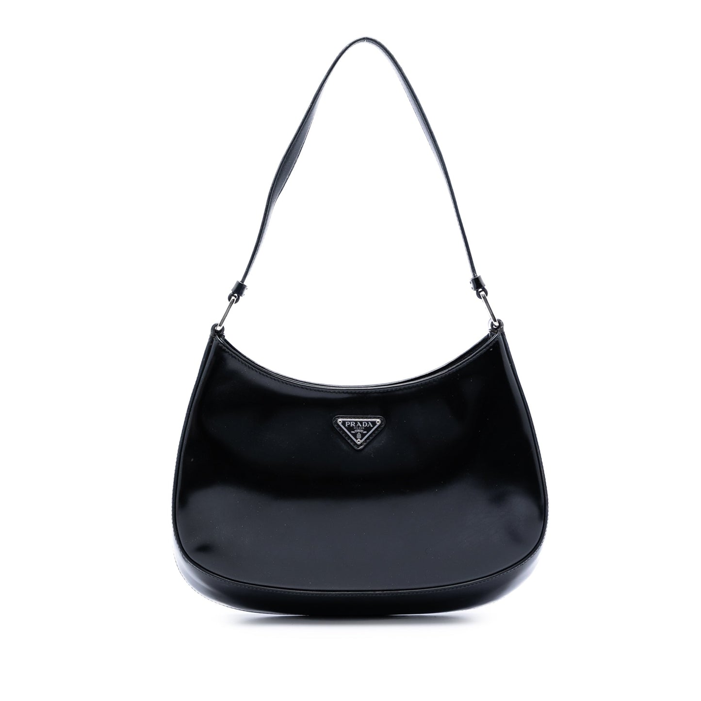 Prada Spazzolato Leather Cleo Shoulder Bag