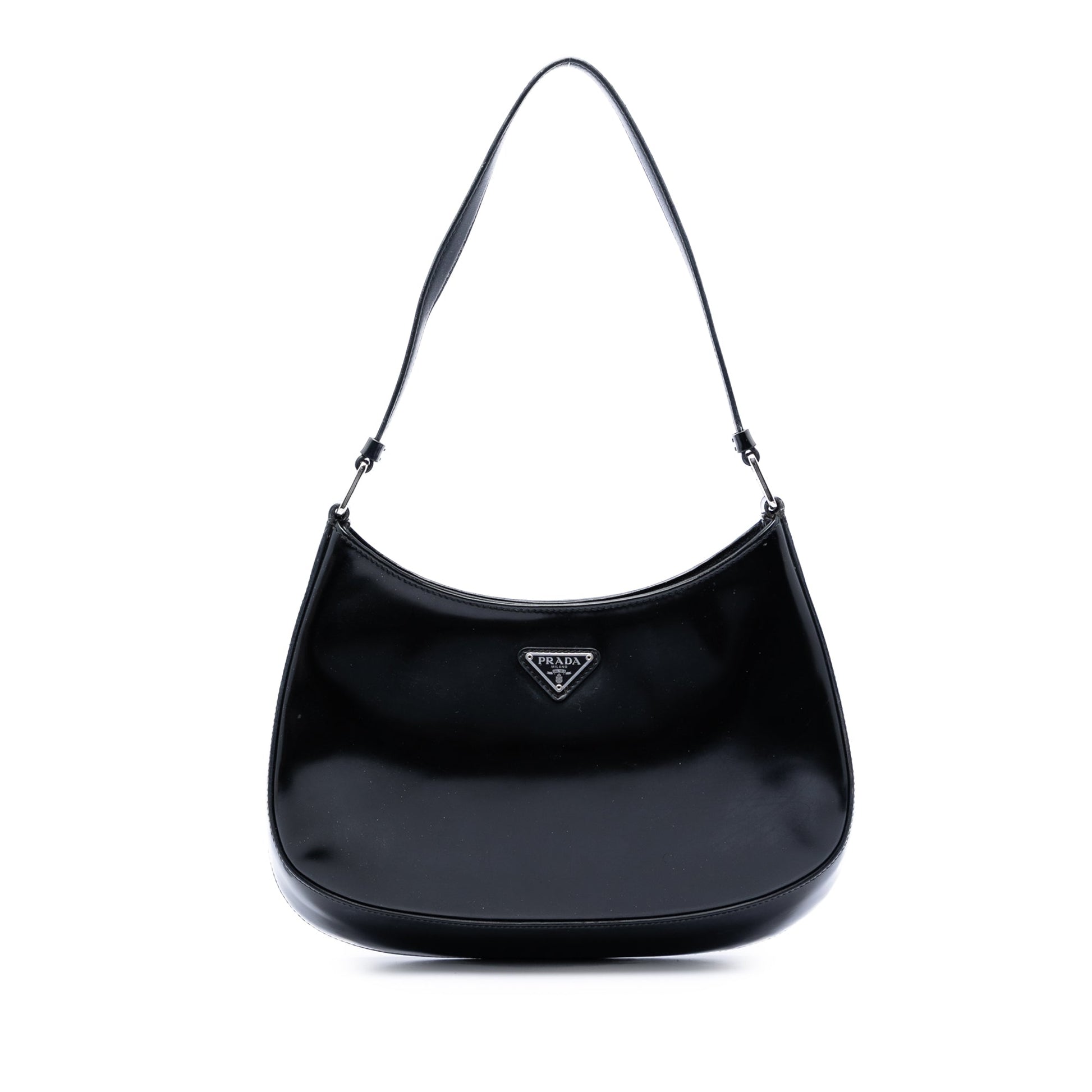 Prada Spazzolato Leather Cleo Shoulder Bag