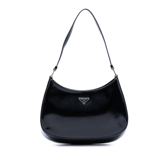 Prada Spazzolato Leather Cleo Shoulder Bag